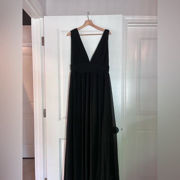 Lulus - Heavenly Hues Black Evening Dress (like new) - Picture 4 of 7